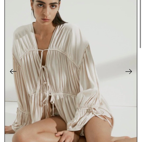 TOVE Tops - ZOE TOP SAND WASHED SILK CREAM